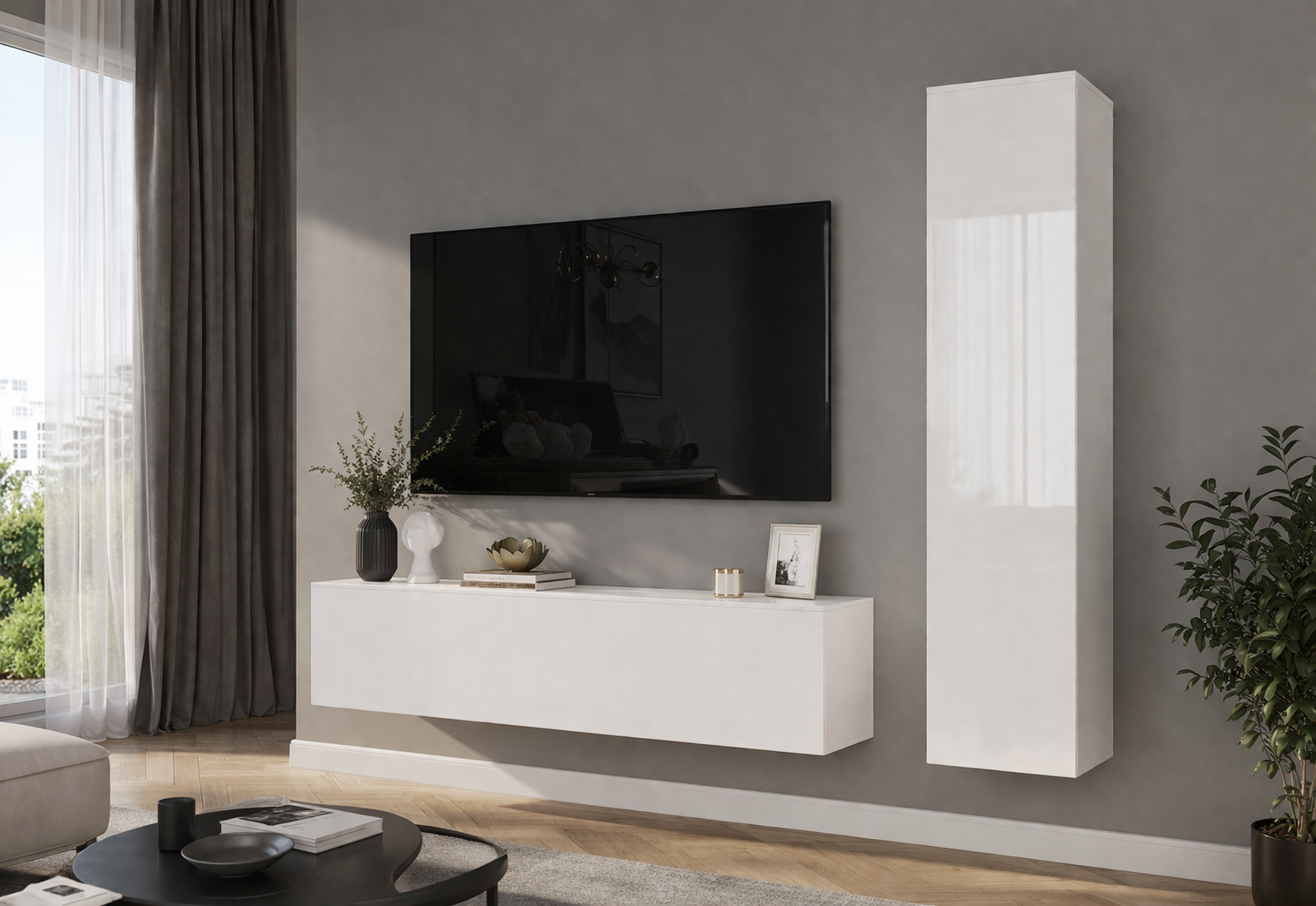 Vivo VI9 Полиця навісна,  глянець MDF
